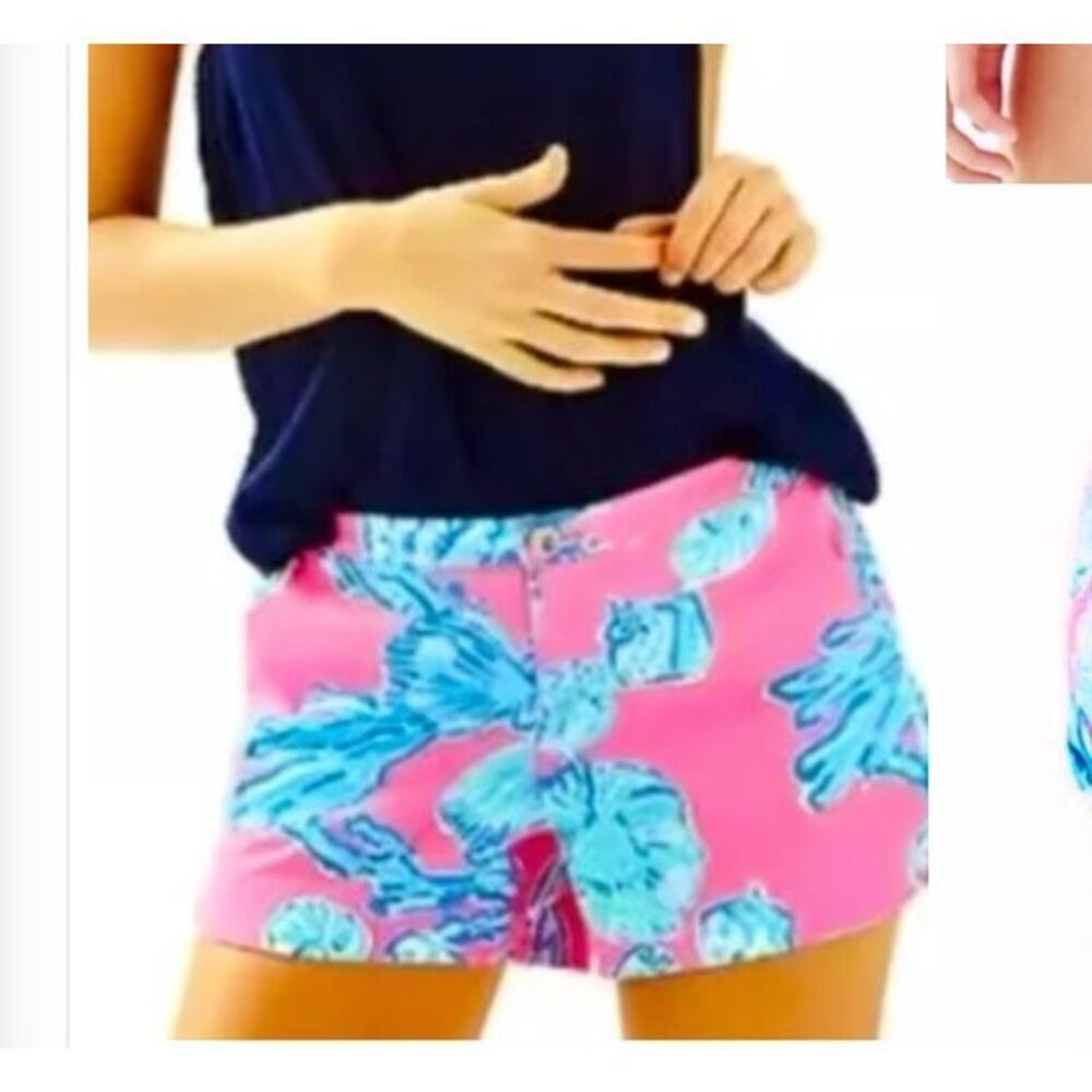 Lilly Pulitzer nwt little Liza girls shorts in pink pout size 14